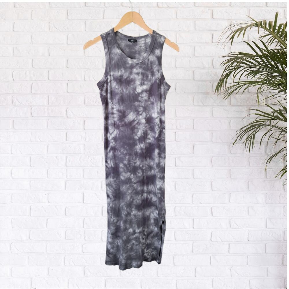 RAILS Tie Dye Tank Midi Dress Size XS in Gray Fog Casual Boho - Picture 8 of 10